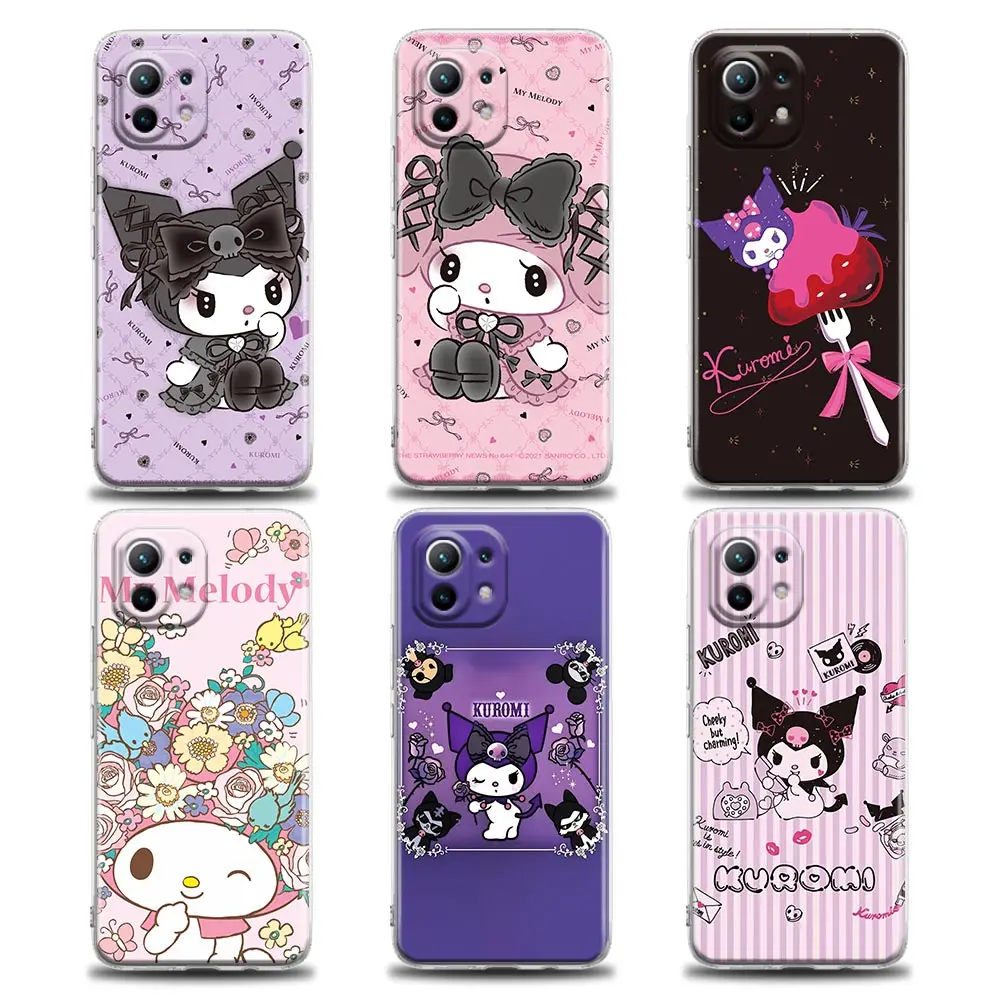 

Cute Cartoon Melody Kuromi For Xiaomi Mi 10 11 11T Pro Lite 12X POCO X3 F3 NFC Case Clear Cover Phone Case For Redmi 9 10