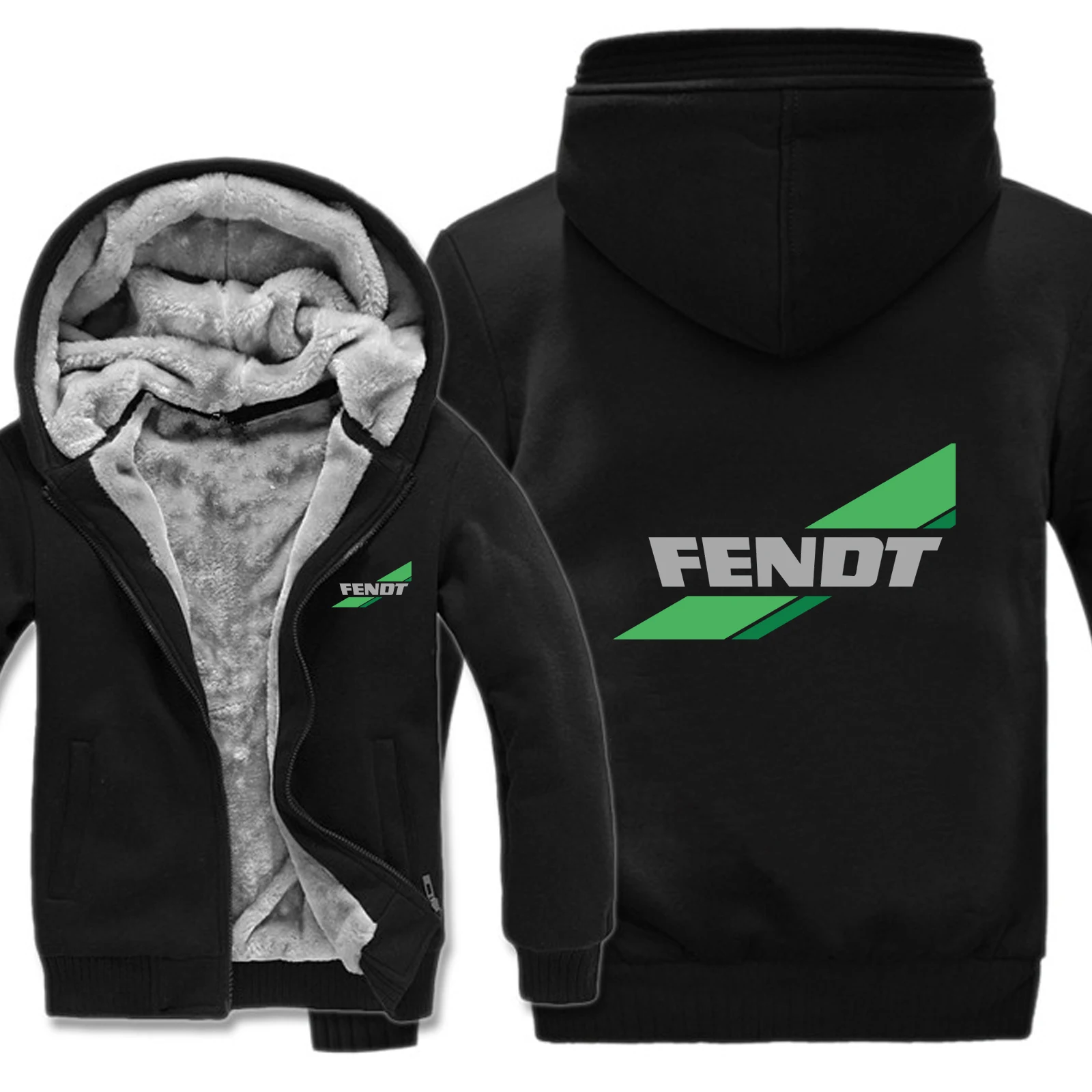 

Winter Fendt Hoodies Men Fashion Wool Liner Jacket Thicken Fendt Sweatshirts Man Long Sleeve Coat Pullover