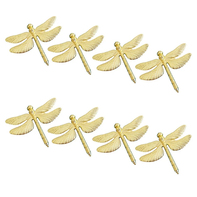 

24PCS Dragonfly Napkin Ring Gold DIY Hotel Wedding Banquet Table Display Metal Napkin Buckle Christmas Decoration
