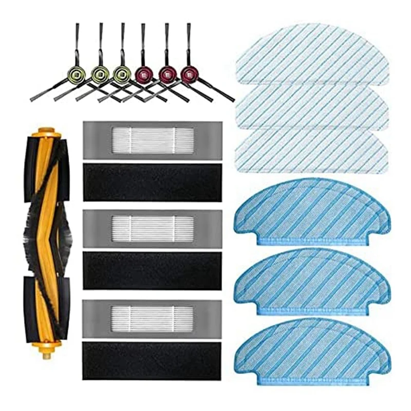 

Filter Kit Roller Main Brush Mop Filter Set Fit for Ecovacs Deebot Ozmo T8 T9 AIVI MAX Robotic Vacuum Cleaner Parts