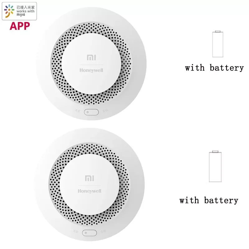 

With Battery Xiaomi Smoke Detector 2 Honeywell Sensor Fire Alarm Audible&Visual Alarm Bluetooth Gateway Smart Home Remote APP