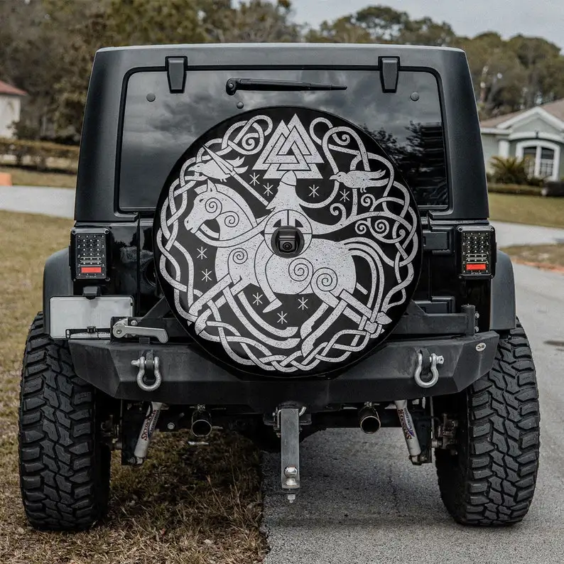 

Viking Gift For Him, Gift For Jeep Lover, Spare Tire Cover Camper, Trendy Tire Cover, Personalized Spare Tire Cover,
