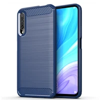 shock absorption phone cover for huawei y9s silicone case for huawei p smart pro soft tpu carbon fiber cases coque fundas