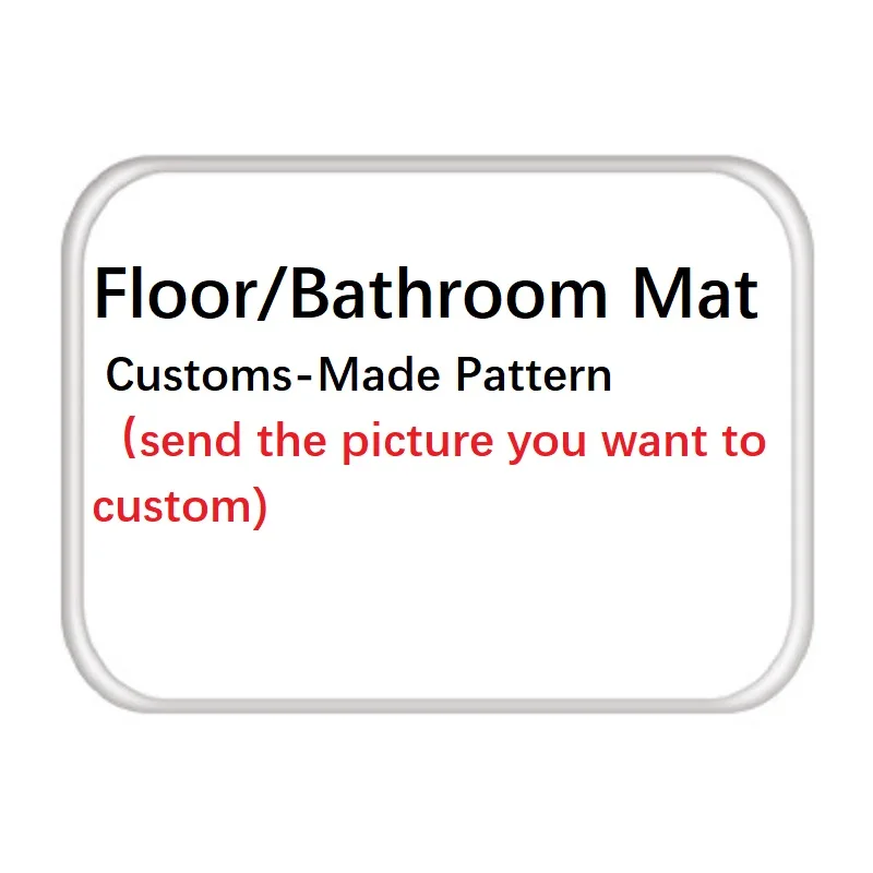 

Customs Made Print Anti-slip Bathroom Floor Mat Home Decor Shower Non-Slip Rug Bath Door Mats Customizing