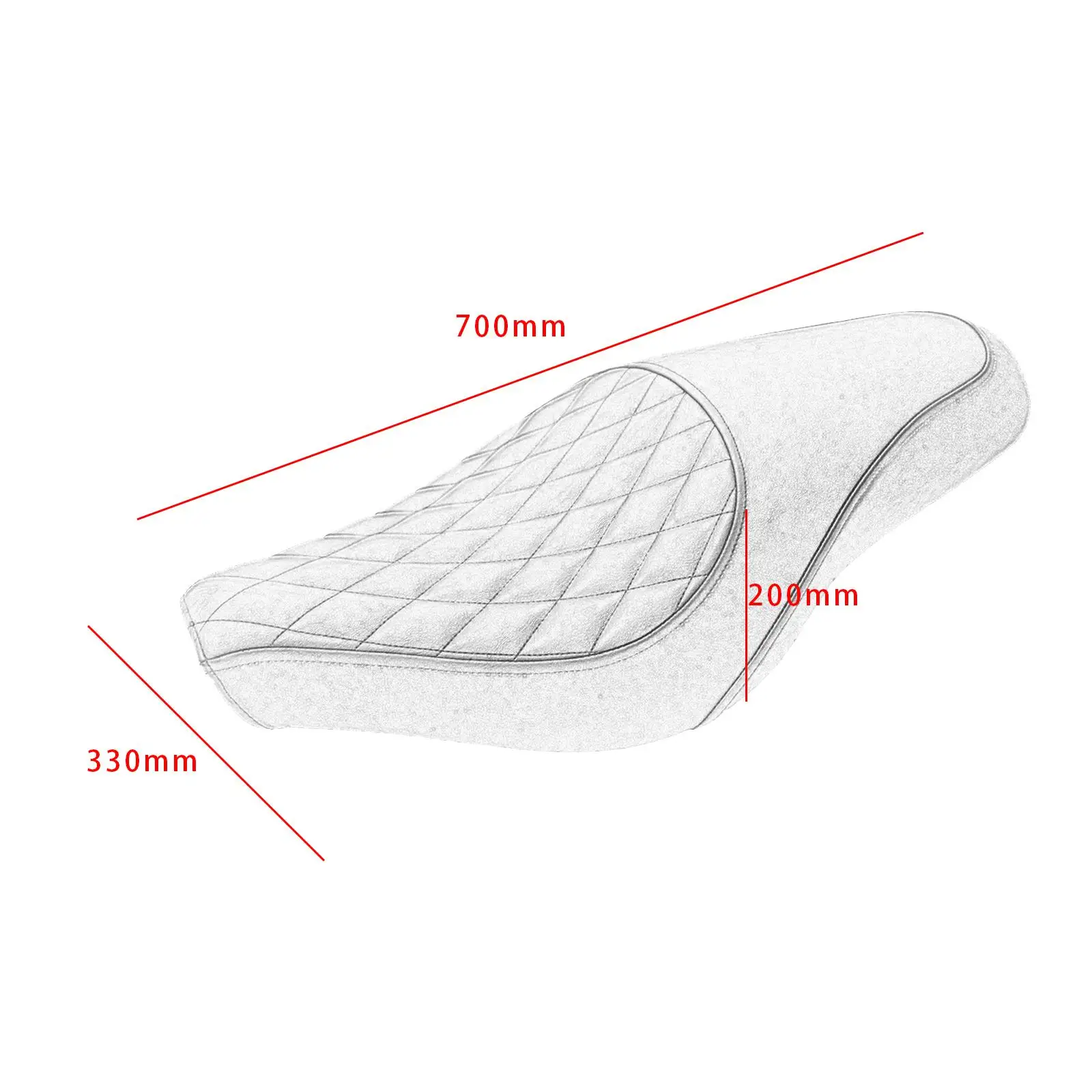 Motorcycle Seat Cushion Easy to Clean Replace Parts Driver and Passenger