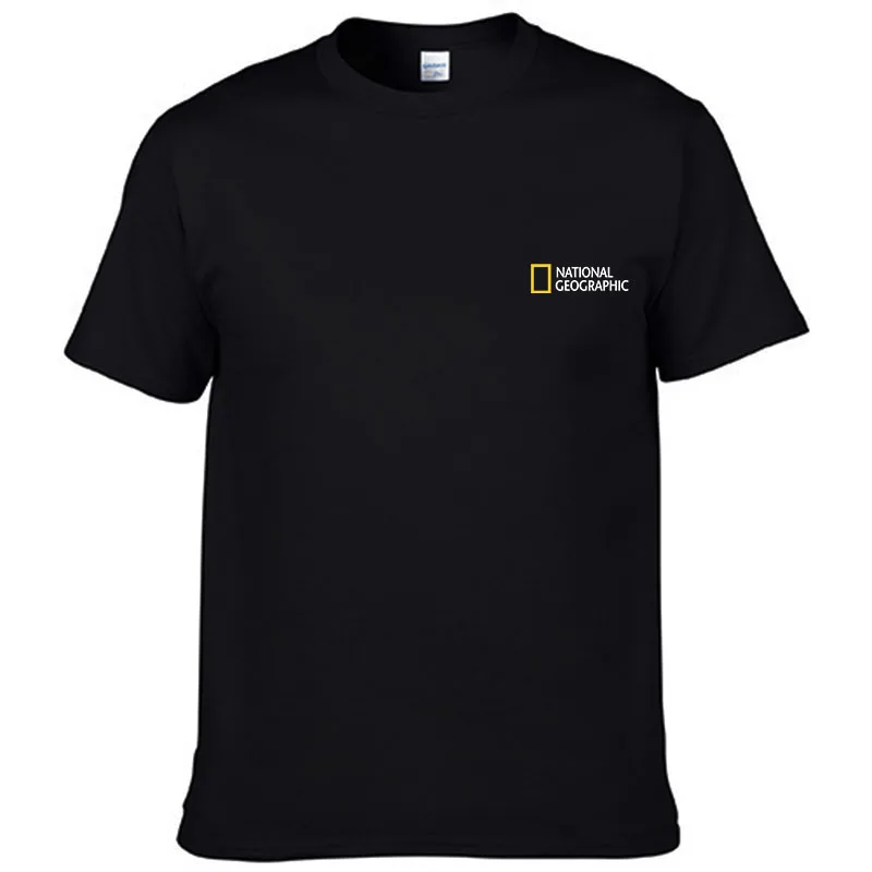 

2022 New National Geographic Magazine Men's 100% Cotton T-shirt for Harajuku Style Color Small Print Peripheral Men Clothes Tops