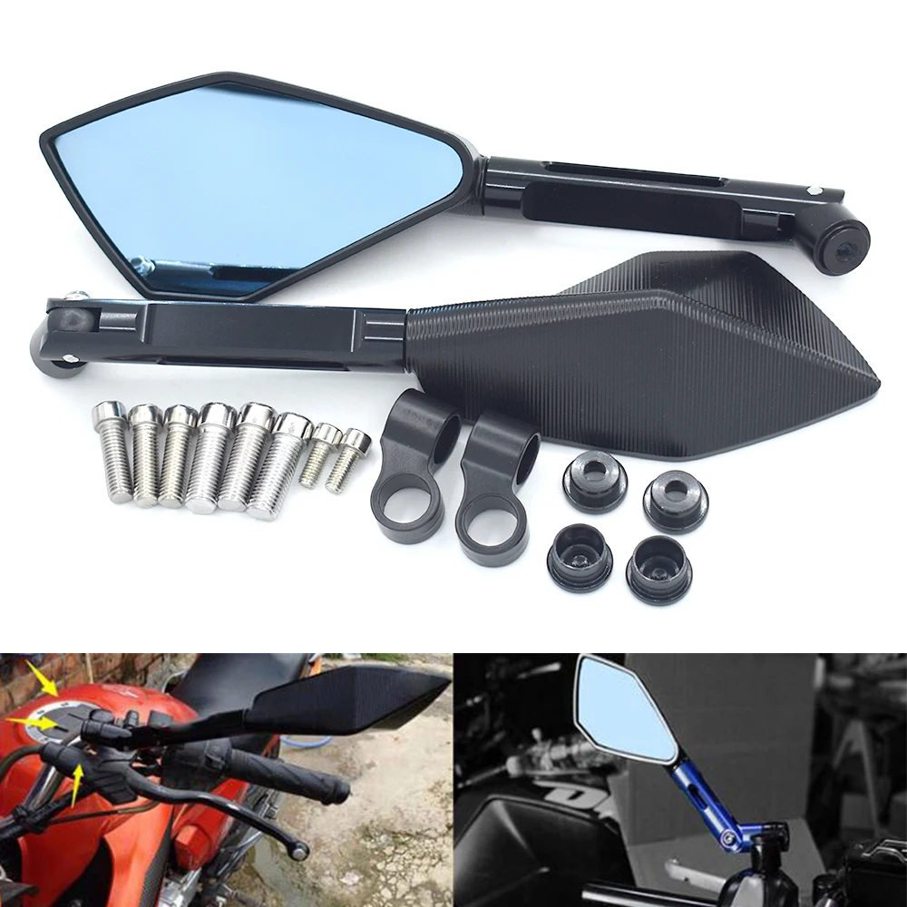 

Universal 8mm 10mm Motorcycle CNC Aluminum Adjustable rearview mirror for Honda VFR750/S VFR800/F VTR1000/F CBF1000 VF750/S