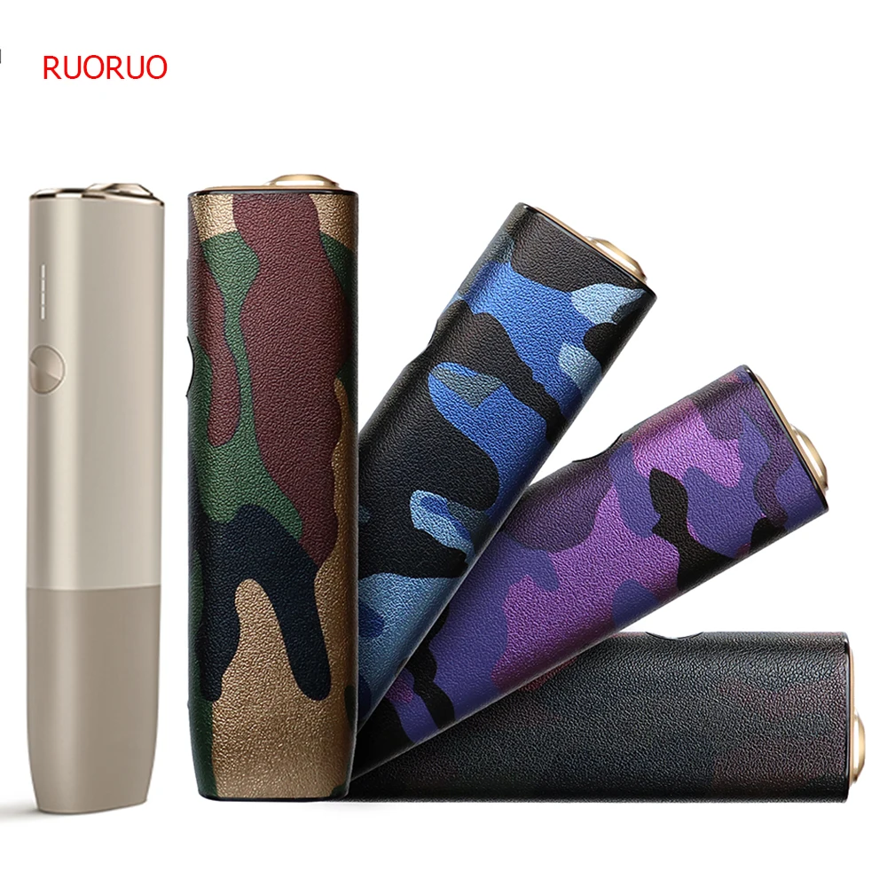 

RUORUO 4 Colors camouflage Skin Leather Case for IQOS ILUMA ONE Cases Replaceable E Smoking Box for ICOS ILUMA ONE Accessories