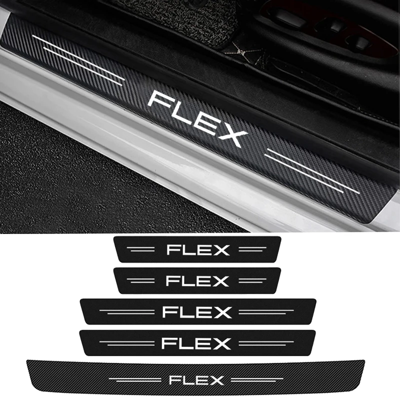 

Car Door Threshold Sill Protective Rear Trunk Bumper Guard Sticker Decals for Ford FLEX Logo Focus MONDEO Fiesta KA Accessories