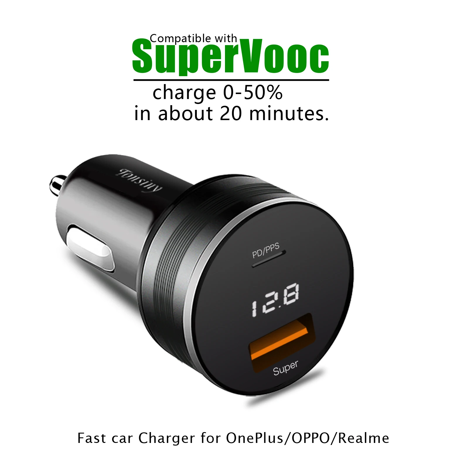 Автомобильное зарядное устройство Supervooc для OPPO Find X5/Reno8/A54, автомобильный адаптер Warp для OnePlus11/Nord CE 2, совместим с зарядным устройством для прикуривателя 80 Вт/65 Вт/, 2 порта 12 В для Realme GT 2