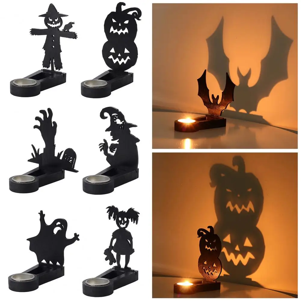 Подсвечники с призраком и тыквой набор подсвечников для хэллоуина настольное
