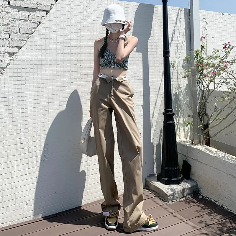 European and American style straight jeans women's summer thin section high waist drape