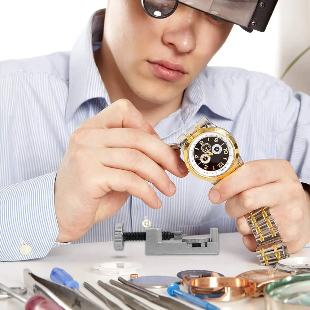 

Watch Link Remover Kit Watch Band Tool With 10 Extra Pins For Watch Band Link Pin Removal And Watch Sizing