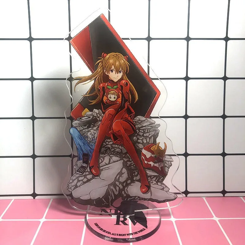 Фото Акриловая подставка аниме Asuka Langley Soryu Ayanami Rey Makinami периферийные милые Мультяшные настольные украшения кавайные коллекционные товары №5