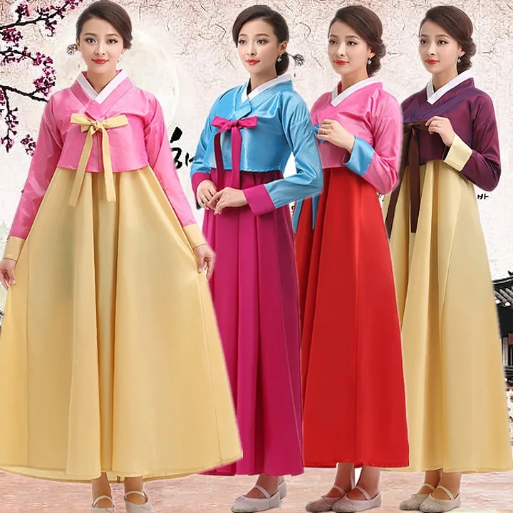 

Korean Traditional Clothing Dress for Adult Women Fashion Asian Court Princess Stage Performance Fairy Hanbok Top Skirt Set New