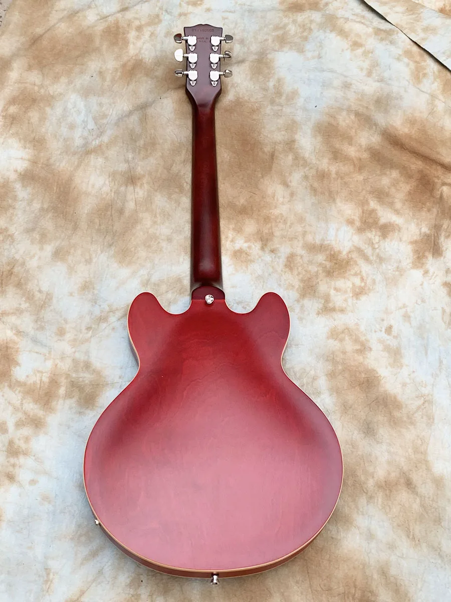 Электрическая гитара, полуполая, 339, винно-красная, армейский зеленый, правая и левая рука