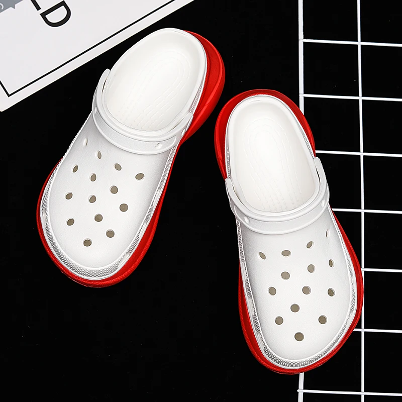 Fashion Increase Sandal Clogs Women Slippers Soft Bottom Beach Sandals Women Breathable Ankle-Wrap EVA Shoes For Female 35-40