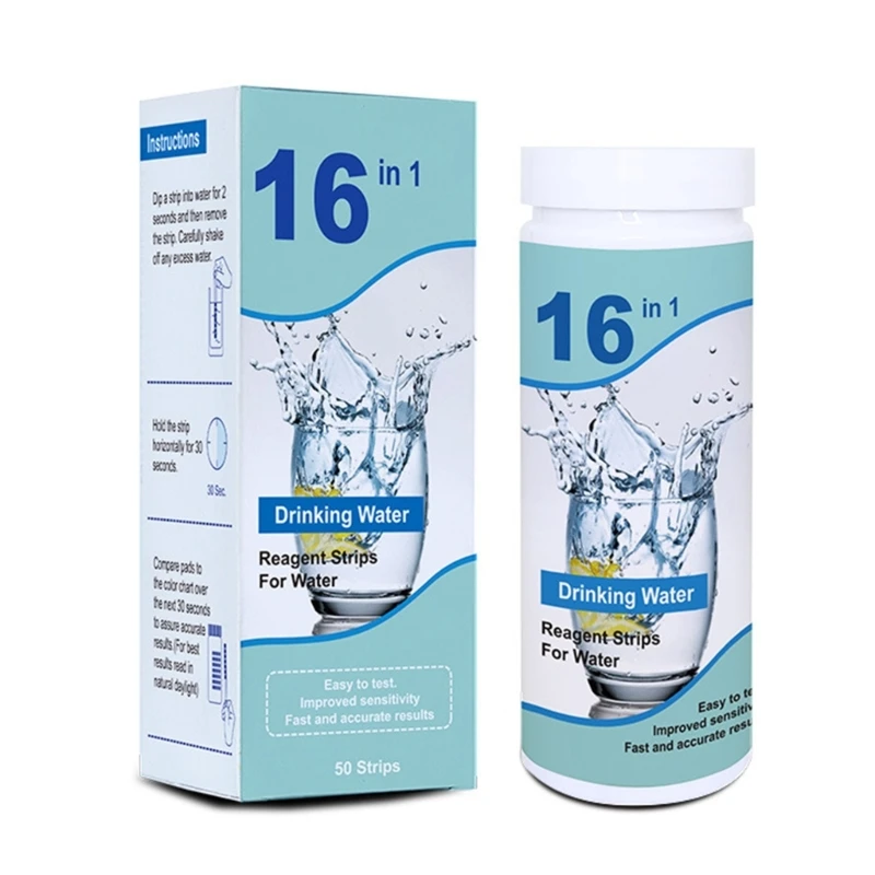 

Water Testing Kits for Drinking Water,50 Strips 16 in 1 Well and Drinking Water Test Water Test Strips Dropship