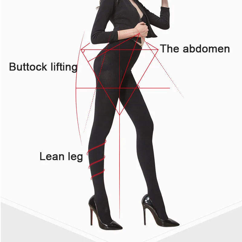 Women's 600D High Waist Thermal Tights Leg Pressure Velvet Pantyhose for Spring and Autumn