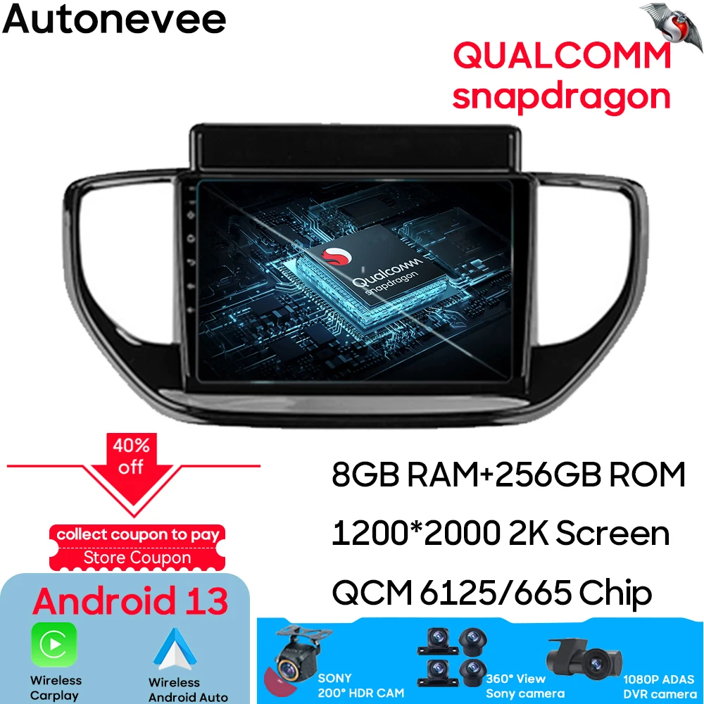 

Автомагнитола Qualcomm для Hyundai Solaris 2 II, 2021 дюйма, Android, мультимедийный видеоплеер, GPS-навигация, камера заднего вида Carplay, Bluetooth, 4G