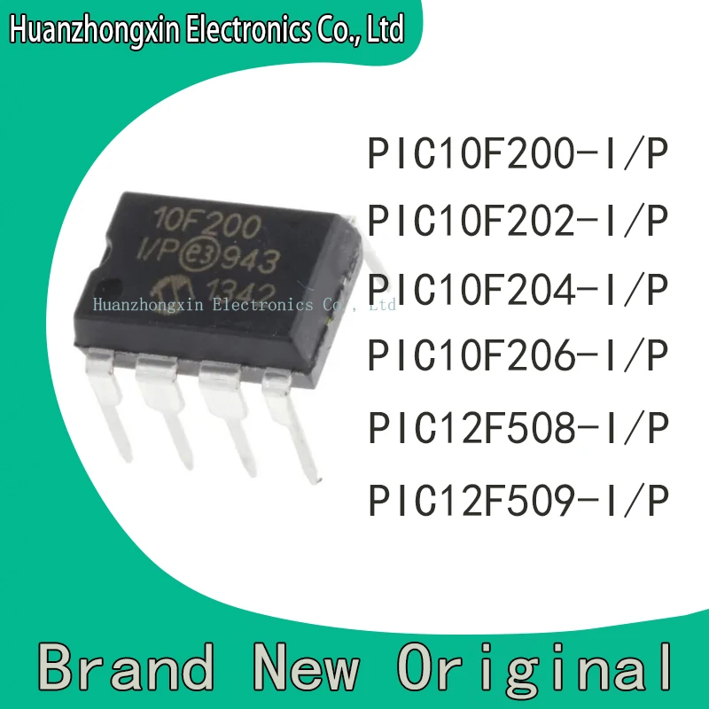 

PIC10F200-I/P PIC10F202-I PIC10F204-I PIC10F206-I PIC12F508-I PIC12F509-I PIC10F PIC IC MCU DIP8 Chip
