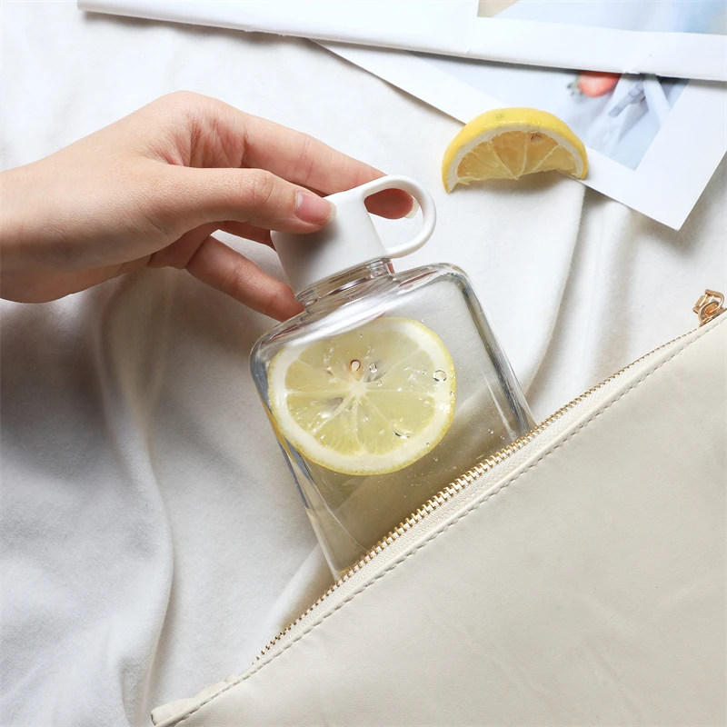 Спортивная Плоская Прозрачная Пластиковая Бутылка Для Воды Хрустальная Посуда