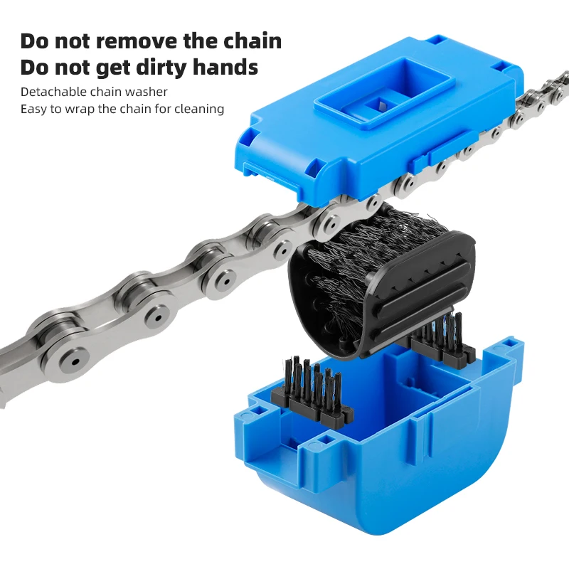 

Mountain Bike Chain Cleaning Tool Multi Function Abs Bicycle Chain Washer 360 ° Dead Angle Bicycle Maintenance Tool