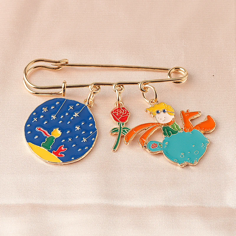

Dear-you Cute little prince fox brooch personality anime metal cartoon badge pin collar pin anime accessories