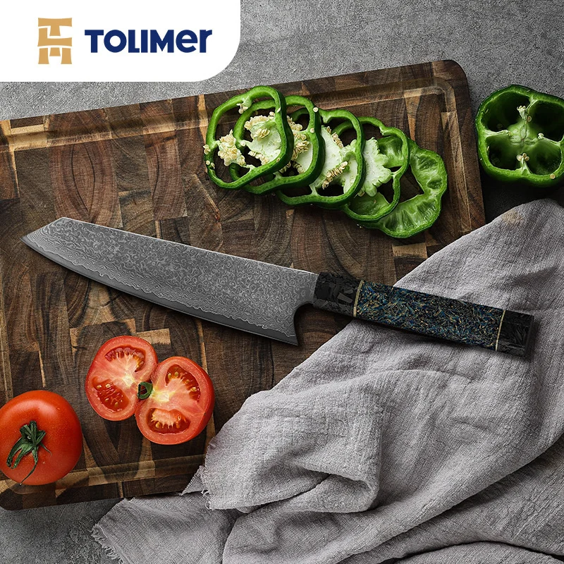 

Новый режущий нож из дамасской стали 8 дюймов, Многофункциональный Шеф-нож, поварской нож для приготовления пищи, кухонный нож в западном ст...