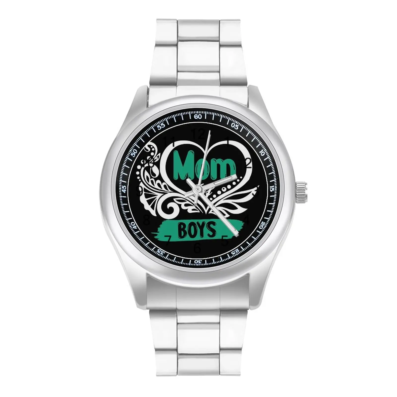 

Mom Of Boys Heart Wing Quartz Watch Mothers Day Gift For Mom Steel Design Wrist Watch Boys Fitness Original New Wristwatch
