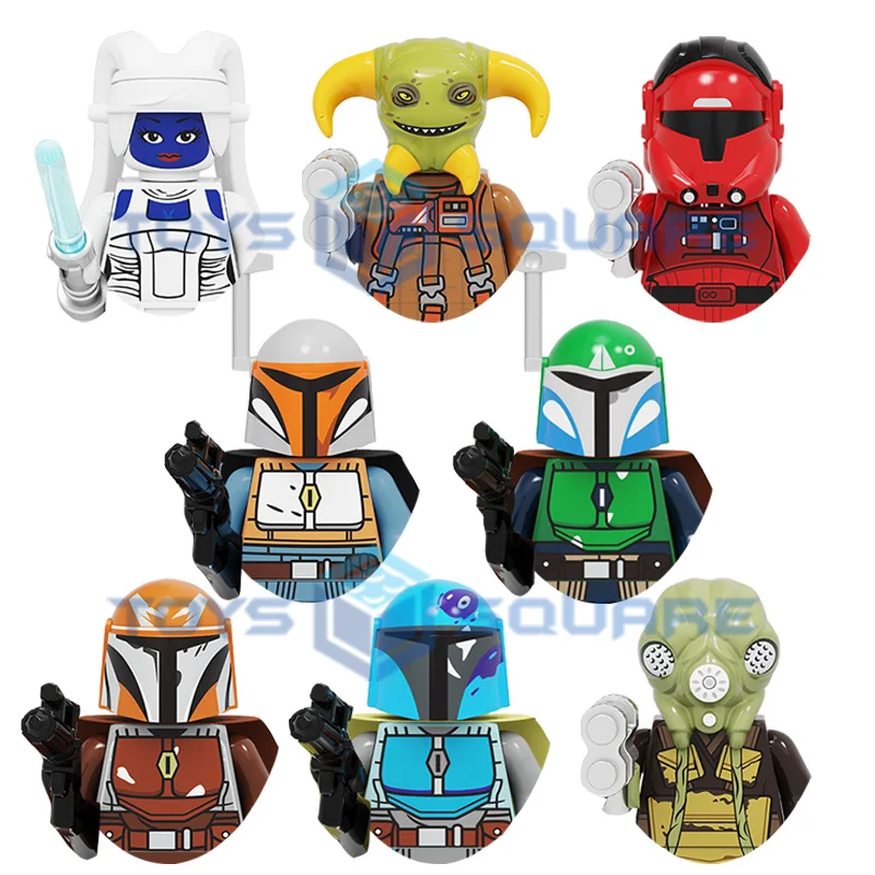 

DISNEY Storm Trooper Mandalorian Bounty Hunter Kuras Ella Secura Bai Li Model Building Blocks MOC Bricks Set Gifts Toys For Kids