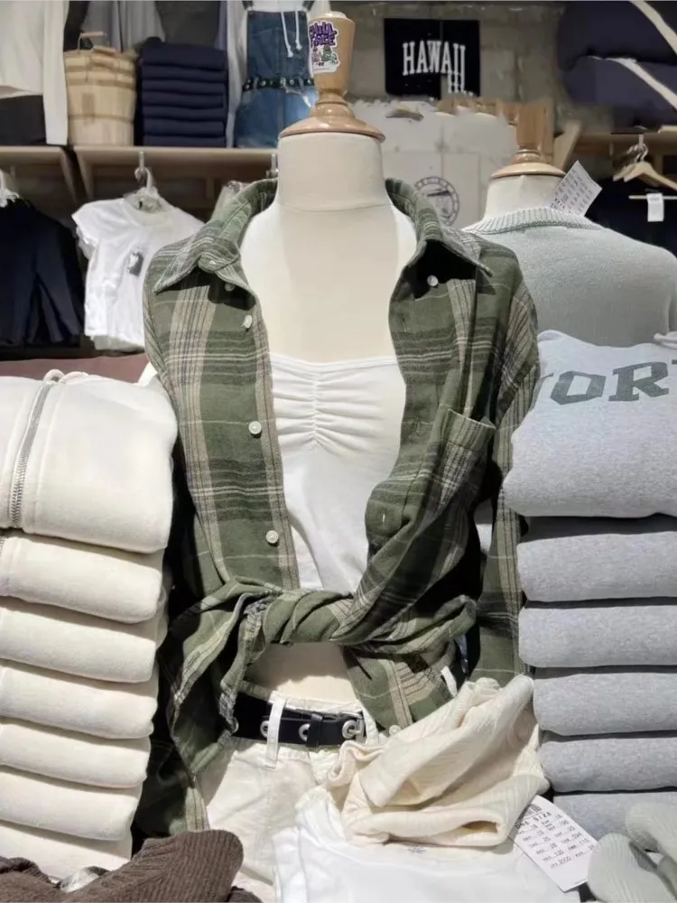 Повседневные женские рубашки с начесом в стиле ретро однобортные шикарные