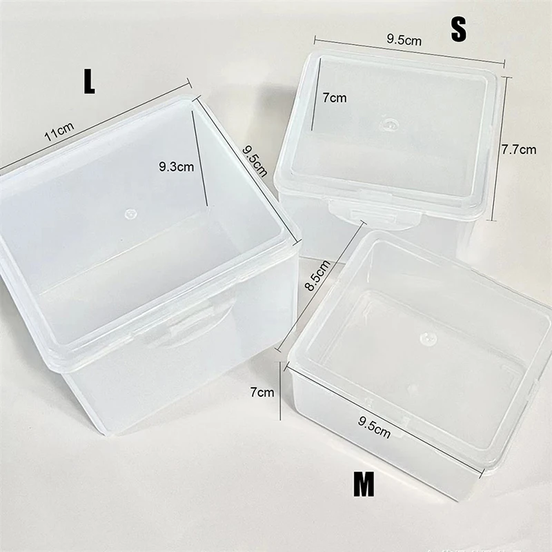

Photocards Storage Box Transparent Stickers Korea Idol Card Holder Desk Storage Organizer Classification Box Stationery