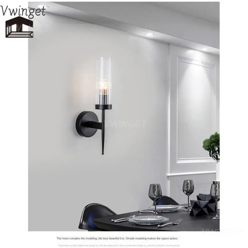 

Postmodern Led Wall Lamp Simple Wall Lamp Nordic Living Room Indoor Wall Light Home Accessories Staircase Crystal Light Creative