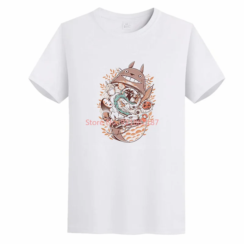 Тоторо Мой Нептун Хаяо Миядзаки Графические футболки с коротким рукавом мужские