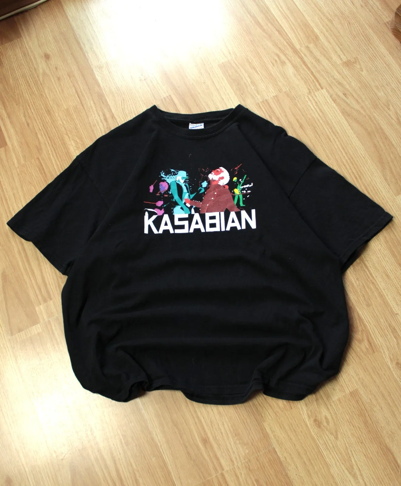 Фото Винтажная футболка Kasabian Band Tour 2006, уличная одежда в стиле рок с графическим принтом, мужская, размер XL №1
