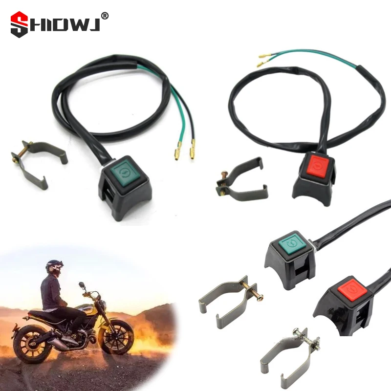 

22mm Durable ATV Motorcycle Dual Sport Quad Start Horn Kill Off Stop Switch Button Motorbike Accessories Control Handle Switches