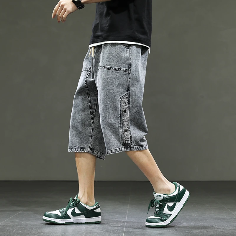 Big Size Denim Shorts Men Summer 