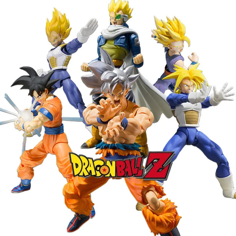 

SHF Dragon Ball Movable Color Box Figure Goku Vegeta Frieza Cyborg 18 Gohan Tianjin Rice Trunks Model Ornament Collection Gifts