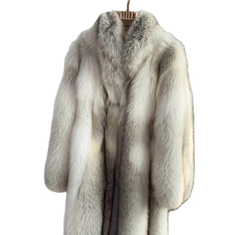 Full Leather Golden Island Rihui Fox Fox Fur Womens Long Fur Coat