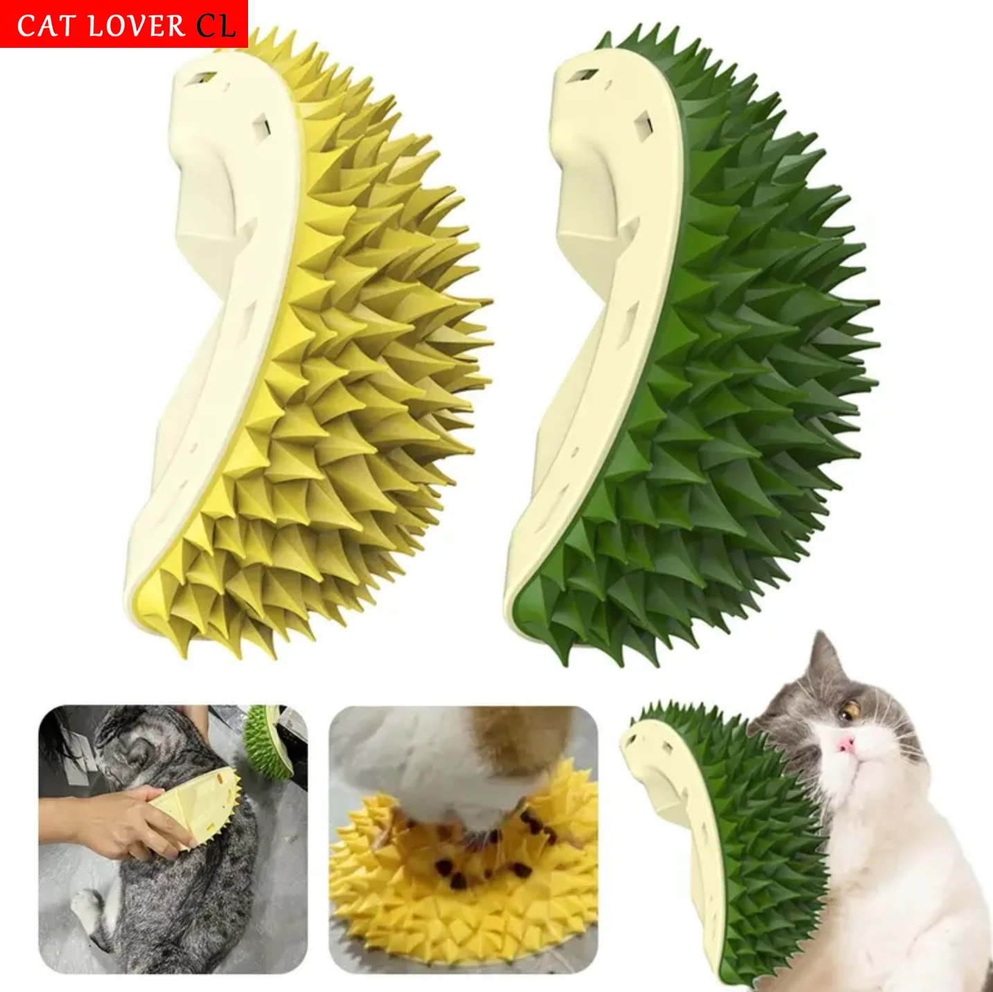 

Cat Massage Combs Durian Shape Itching Comb Pet Hair Remover Brush Pets Cats Grooming Comb Cleaning Massage Tools Cat Toy