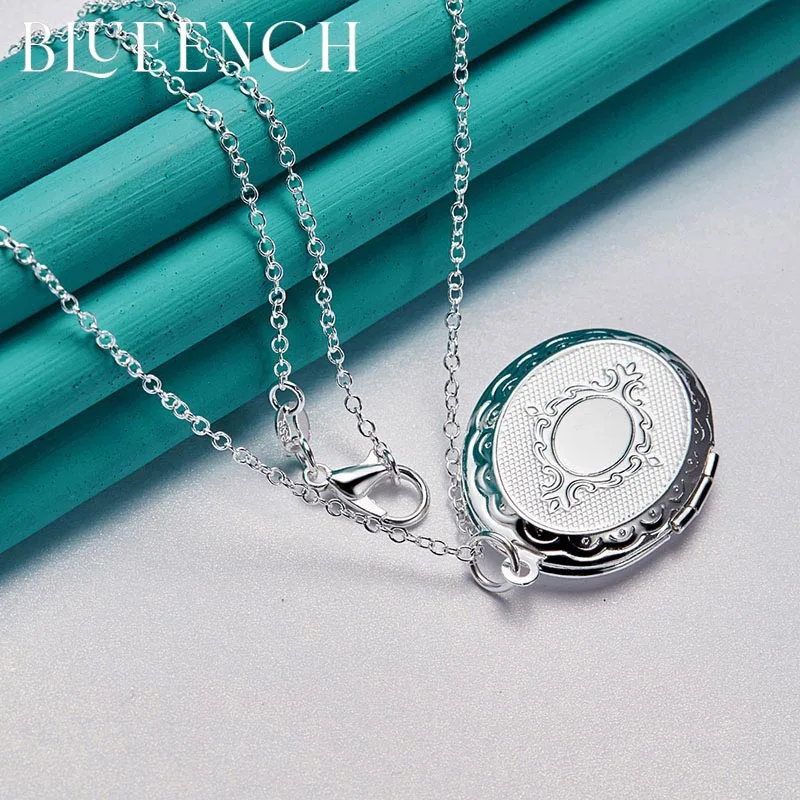 

Blueench 925 Sterling Silver Flip Pendant 16-30 Inch Chain Necklace for Women's Party Wedding Party Fashion Jewelry