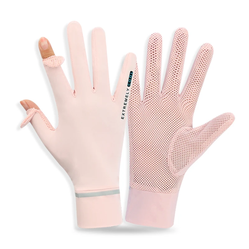 2023 summer suntan gloves ms ice silk antiskid breathable quick-drying breathable male gloves