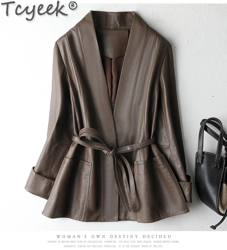 Куртка Tcyeek из натуральной кожи