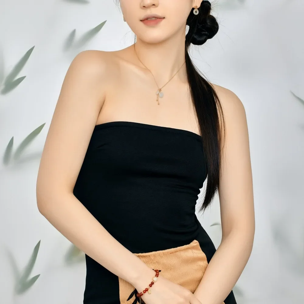 Женский браслет из серебра S925 пробы с бусинами и драконом