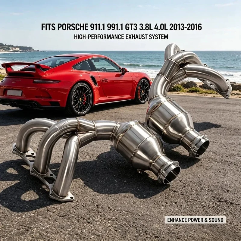 Фото Высокопроизводительный гоночный выпускной коллектор Sonicdiy Track Grade для Porsche 911.1 991.1 GT3 3.8L 4.0L 2013-2016 – Хит продаж №4