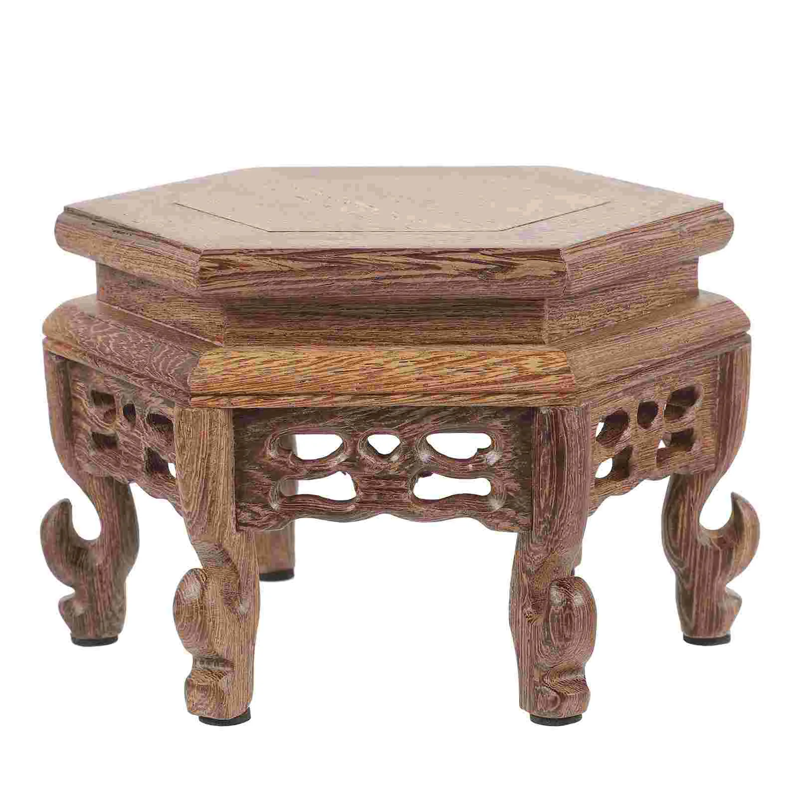 

Show Rack Wood Base Wooden Potted Holder Vintage Retro Vase Stand Centerpieces Table Stands Display