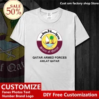 qatar army cotton t shirt custom jersey fans diy name number logo tshirt high street fashion hip hop loose casual t shirt