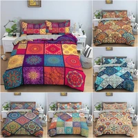 23pcs mandala bedding set bohemian floral duvet cover set bedclothes 3d printed luxury king quilt cover for bedroom decor