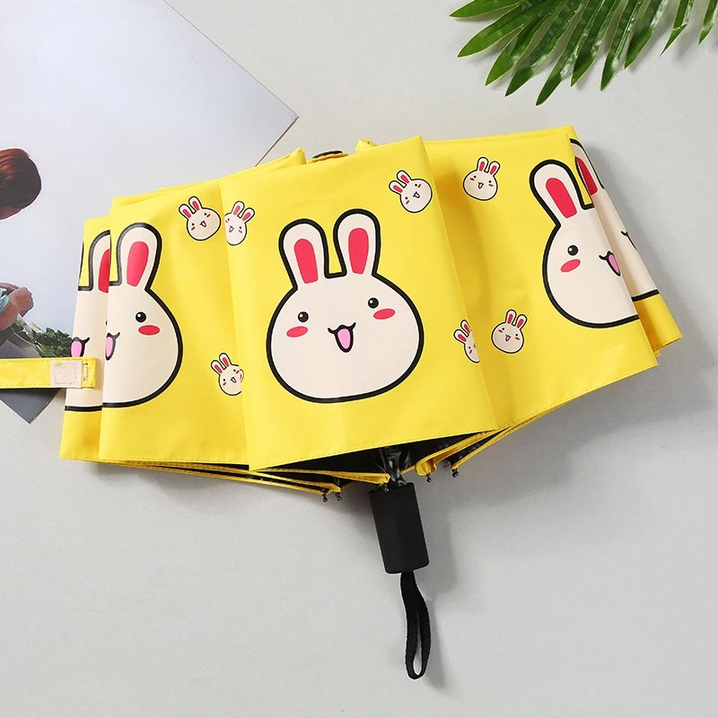 

Cute Design Cartoon Rabbit Pattern Folding Rainy Children Umbrella Anti-UV Girls Boy Gift Lovely Animal New Umbrellas YD010